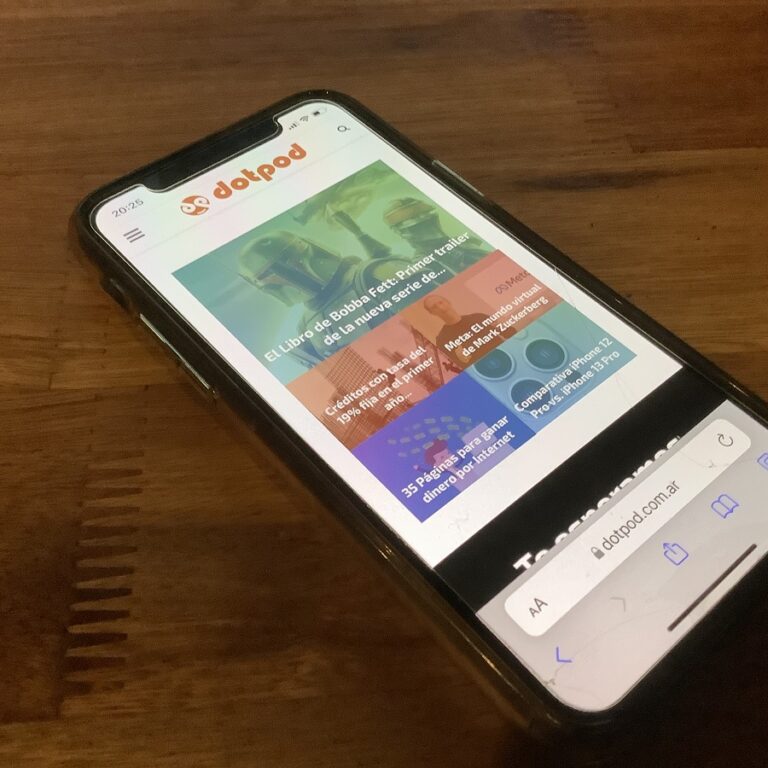 Dotpod.com.ar en iPhone.